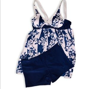 NWOT Navy blue swim set